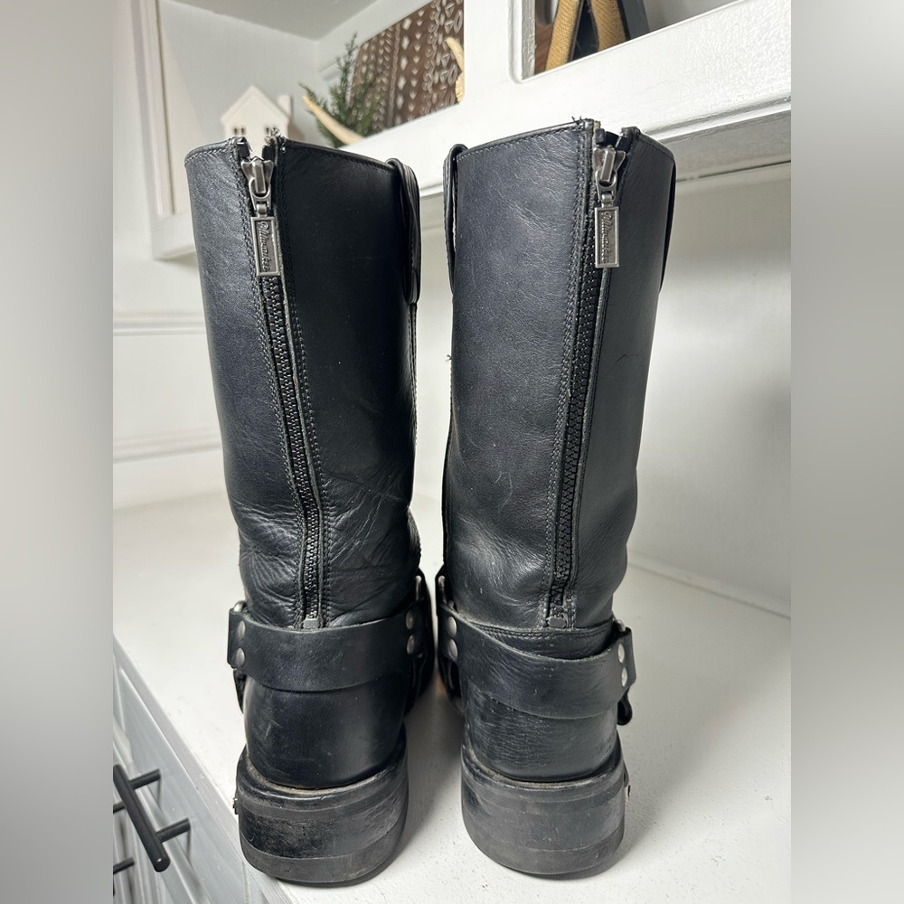 **SOLD**Milwaukee Leather Men’s Black Harness Boots 10.5 Moto Biker Western - Picture 7 of 9